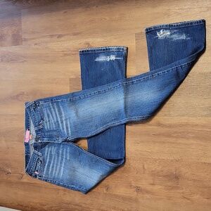 Hollister medium blue Stretch Jean size 7 long - wide leg